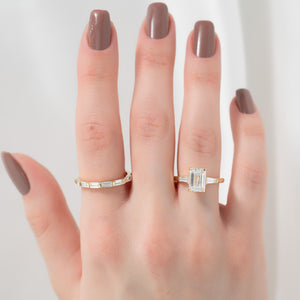 The Liv Set With A Emerald Moissanite