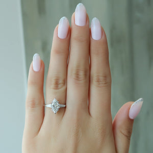 The Liv Set With A Marquise Moissanite