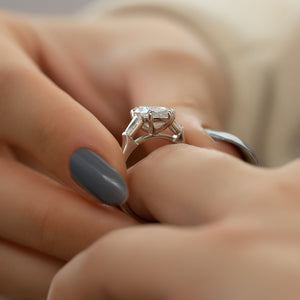 The Liv Set With A Marquise Moissanite