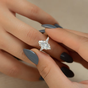 The Liv Set With A 1.5 Carat Marquise Lab Diamond