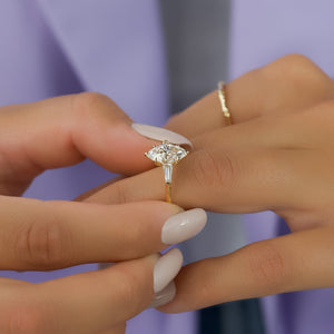 The Liv Set With A Marquise Moissanite