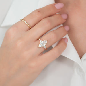 The Liv Set With A Marquise Moissanite