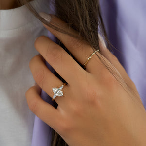 The Liv Set With A 2 Carat Marquise Lab Diamond