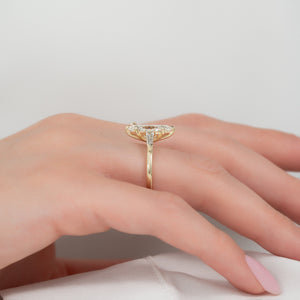 The Liv Set With A Marquise Moissanite