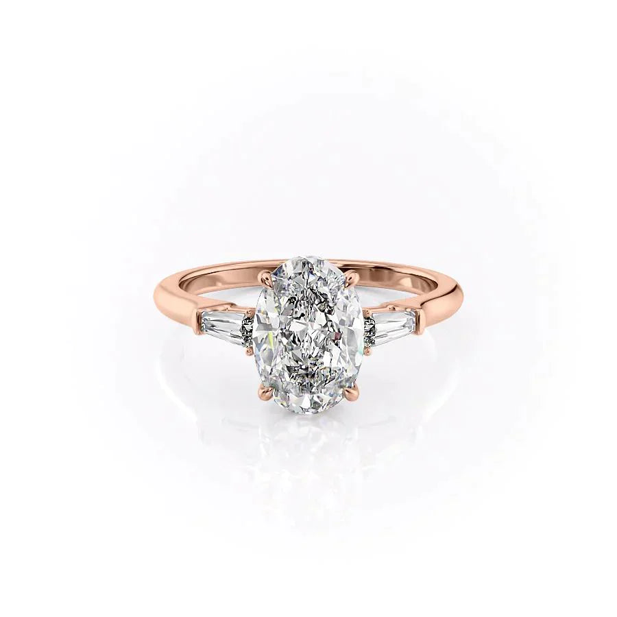 The Liv Set With A 2 Carat Oval Lab Diamond