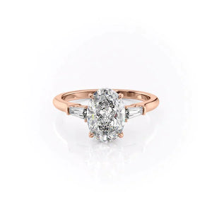 The Liv Set With A 2 Carat Oval Lab Diamond