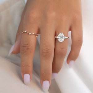 The Liv Set With A 2 Carat Oval Lab Diamond