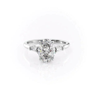 The Liv Set With A 2 Carat Oval Lab Diamond
