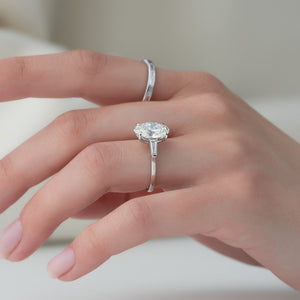The Liv Set With A 1.5 Carat Oval Lab Diamond