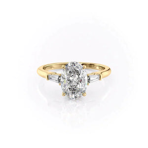 The Liv Set With A 3 Carat Oval Lab Diamond