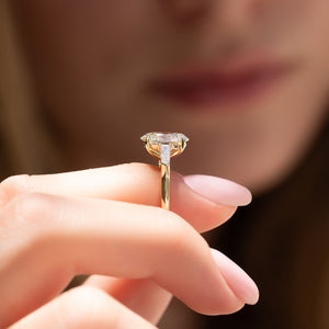 The Liv Set With A 1 Carat Oval Lab Diamond