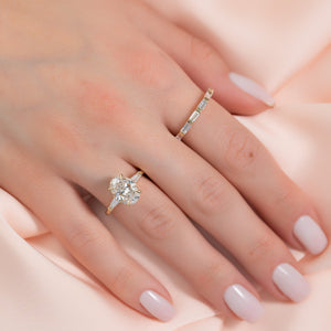 The Liv Set With A 1 Carat Oval Lab Diamond
