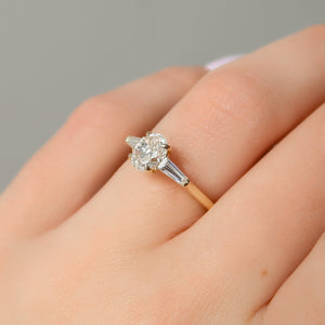 The Liv Set With A 1 Carat Oval Lab Diamond