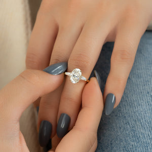 The Liv Set With A 1 Carat Oval Lab Diamond