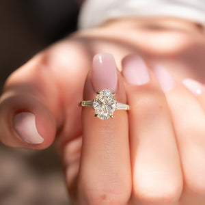 The Liv Set With A 1 Carat Oval Lab Diamond