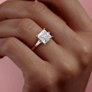 The Liv Set With A 1 Carat Princess Lab Diamond