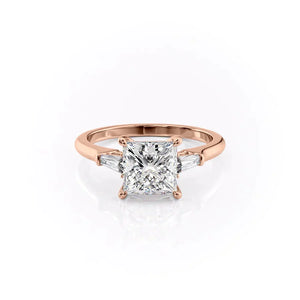 The Liv Set With A 3.5 Carat Princess Moissanite