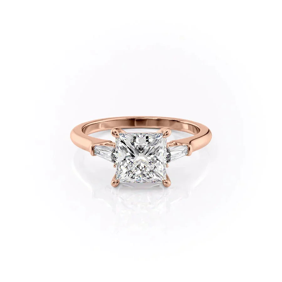 The Liv Set With A 4.5 Carat Princess Moissanite