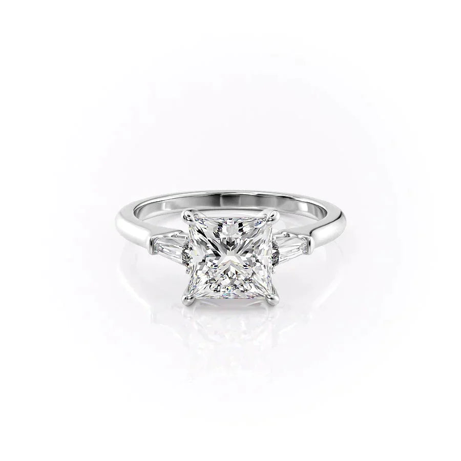 The Liv Set With A 1.5 Carat Princess Moissanite