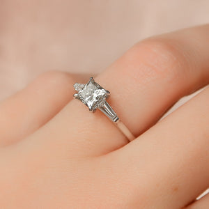 The Liv Set With A 1.5 Carat Princess Lab Diamond