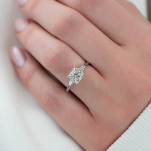 The Liv Set With A 1.5 Carat Princess Lab Diamond