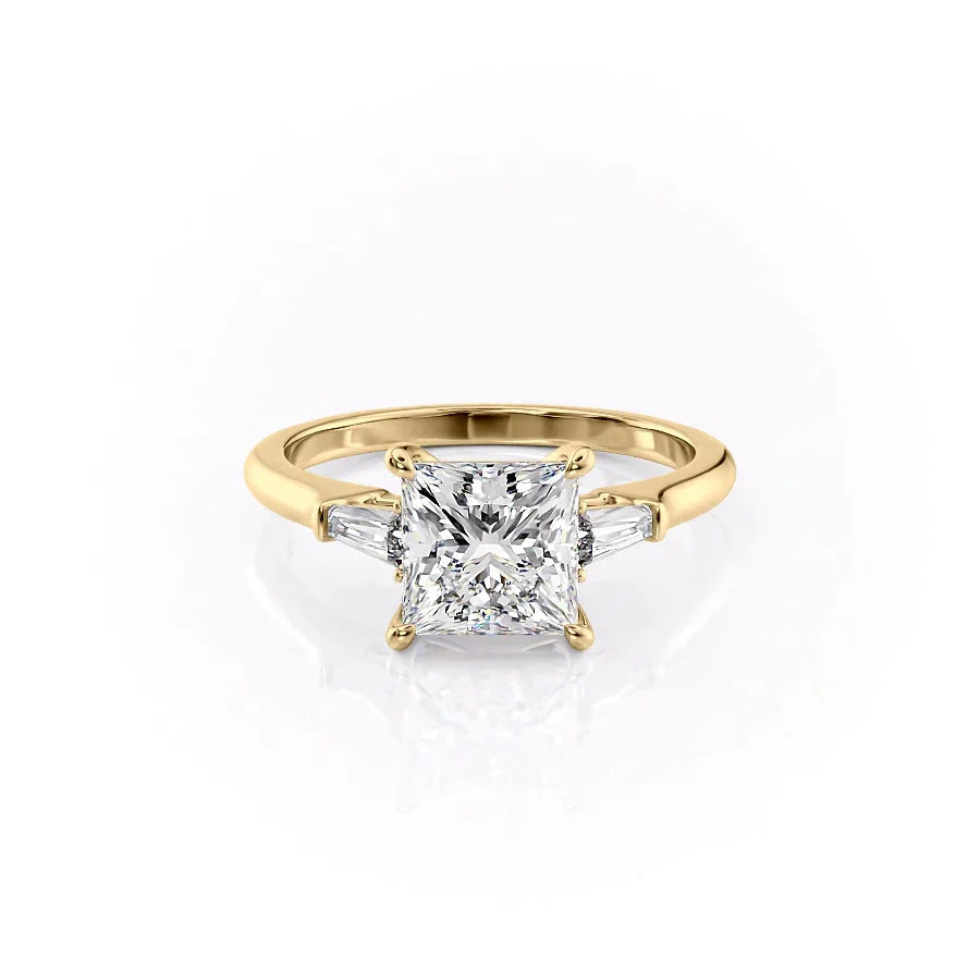 The Liv Set With A 2.5 Carat Princess Lab Diamond