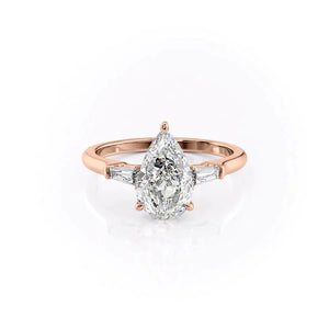 The Liv Set With A 1 Carat Pear Lab Diamond