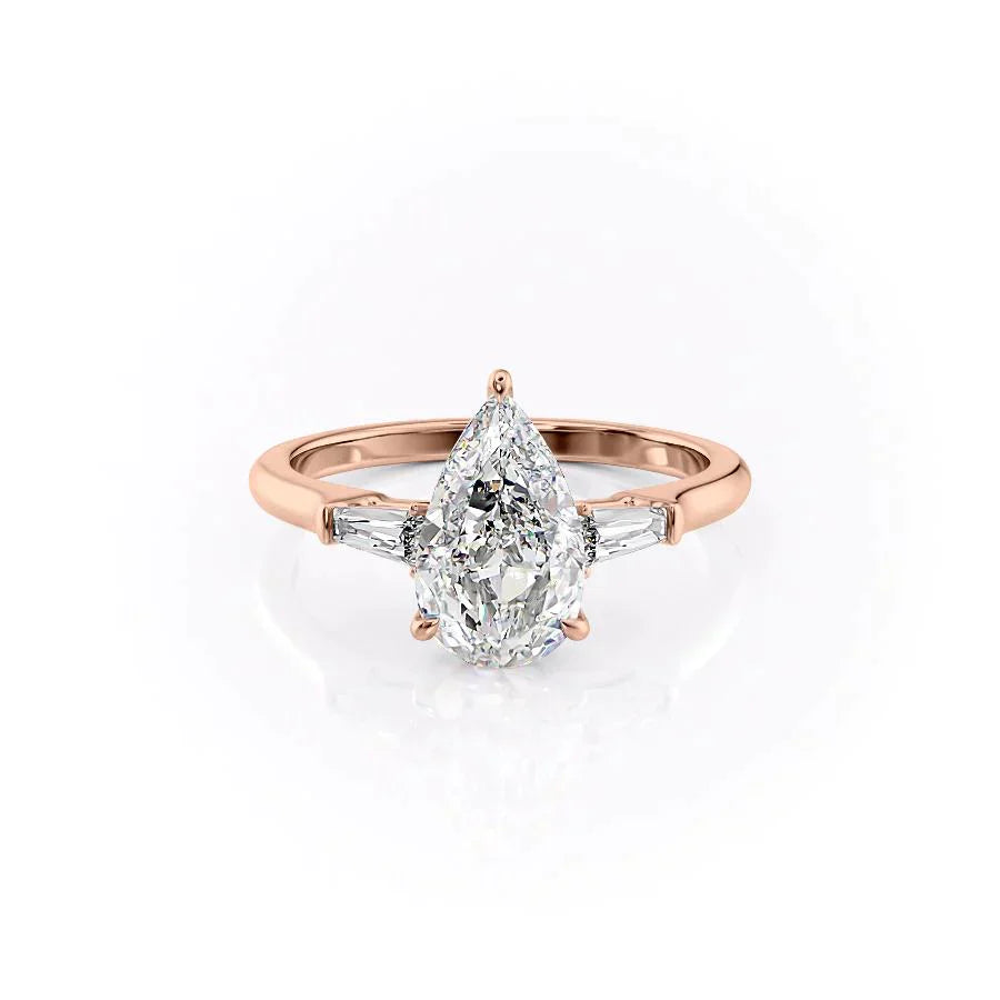 The Liv Set With A 3 Carat Pear Lab Diamond