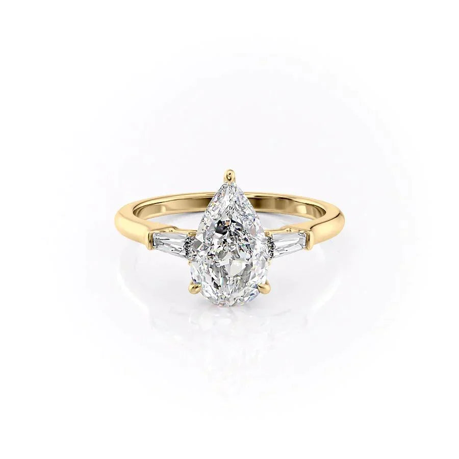 The Liv Set With A Pear Lab Diamond