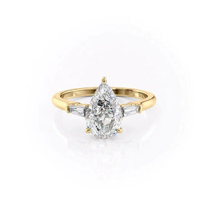 The Liv Set With A 2.5 Carat Pear Moissanite
