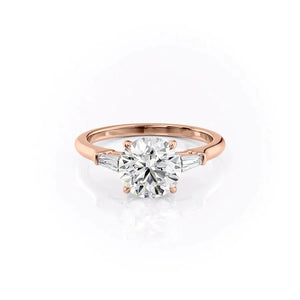 The Liv Set With A 4.5 Carat Round Moissanite
