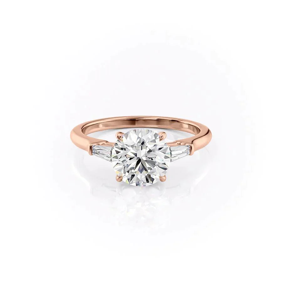 The Liv Set With A 1.5 Carat Round Moissanite