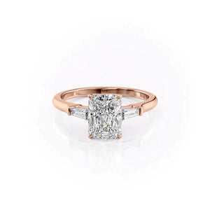 The Liv Set With A 4.5 Carat Radiant Moissanite