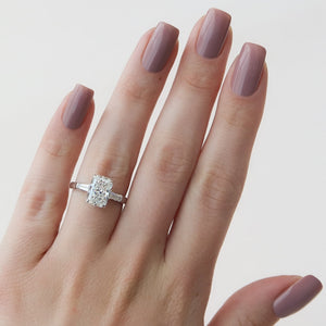 The Liv Set With A 3 Carat Radiant Lab Diamond
