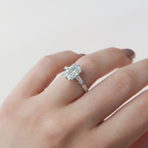 The Liv Set With A 3 Carat Radiant Lab Diamond
