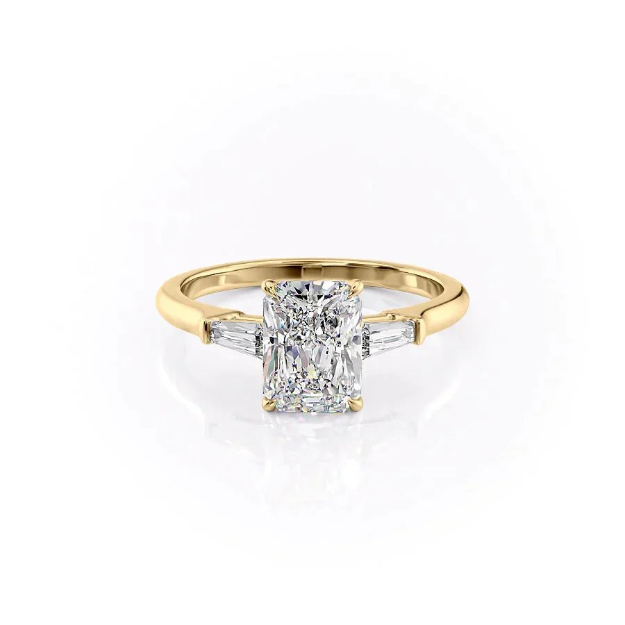 The Liv Set With A 3 Carat Radiant Lab Diamond