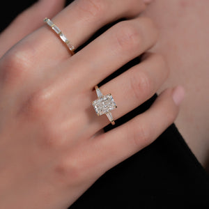 The Liv Set With A 3 Carat Radiant Lab Diamond