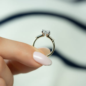 The Liv Set With A 3 Carat Radiant Lab Diamond