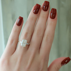 The Liv Set With A 3 Carat Radiant Lab Diamond