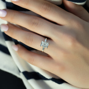 The Liv Set With A 3 Carat Radiant Lab Diamond