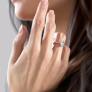 The Liv Set With A 3.5 Carat Marquise Moissanite