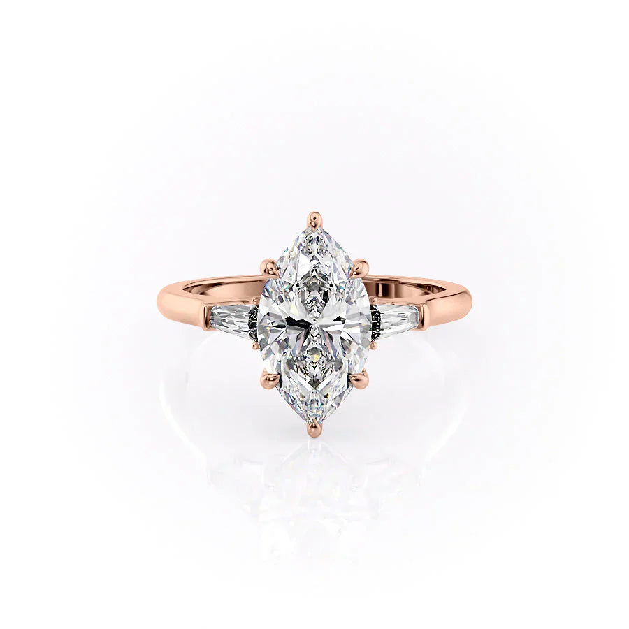 The Liv Set With A 1.5 Carat Marquise Moissanite