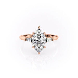 The Liv Set With A 4.5 Carat Marquise Moissanite