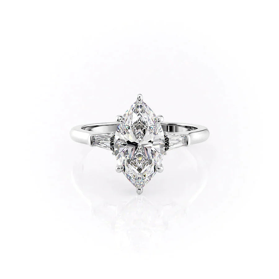The Liv Set With A 2 Carat Marquise Lab Diamond