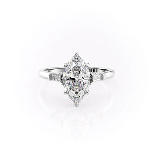 The Liv Set With A 3.5 Carat Marquise Moissanite