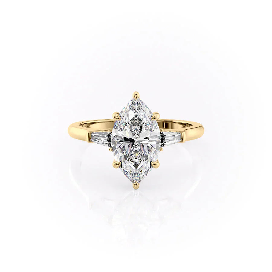 The Liv Set With A 3.5 Carat Marquise Moissanite