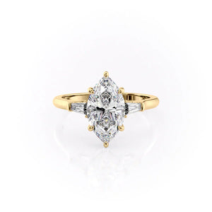 The Liv Set With A 1.5 Carat Marquise Moissanite