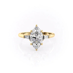 The Liv Set With A 1.5 Carat Marquise Lab Diamond