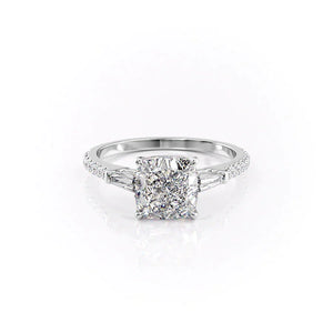 The Pave Liv Set With A 3 Carat Cushion Lab Diamond