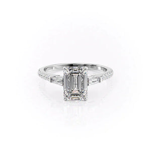 The Pave Liv Set With A 1 Carat Emerald Lab Diamond